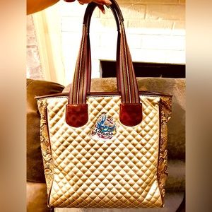 Consuela classic tote Champagne & animal print Excellent used condition